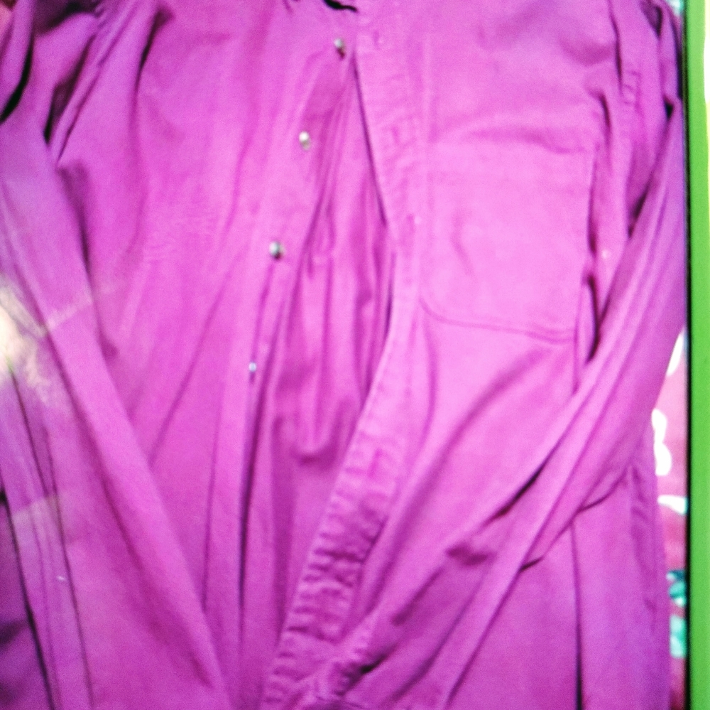 Men's maroon long sleeve dress shirt